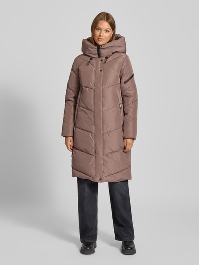 khujo Płaszcz pikowany z kapturem model ‘JANGE’ Szarobrązowy 4