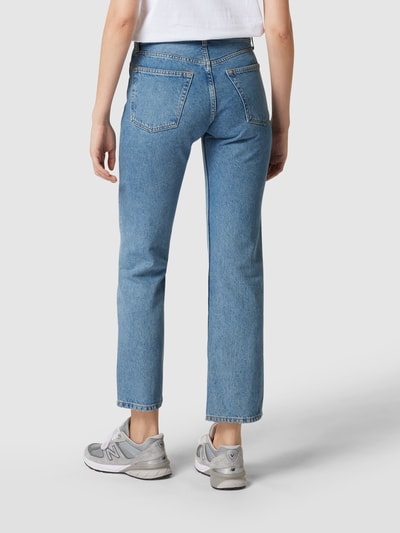 Mango Cropped Jeans mit Knopfleiste Hellblau 5