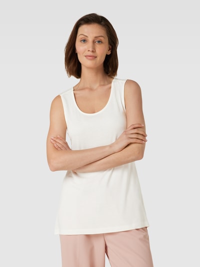 Marc O'Polo Tanktop mit Seitenschlitzen Offwhite 4