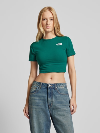 The North Face Kort T-shirt met labelstitching Groen - 4