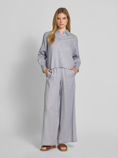 DRYKORN Loose Fit Leinenhose mit elastischem Bund Hellblau 1