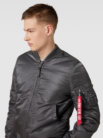 Alpha Industries Bomberjacke mit Label-Detail Dunkelgrau 3