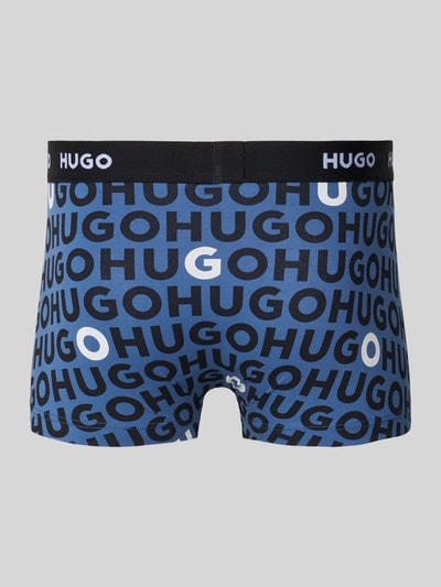 HUGO Trunks mit elastischem Logo-Bund im 3er-Pack Blau 3