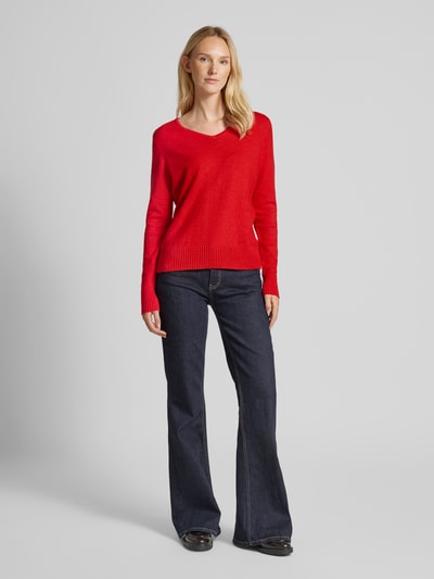 Christian Berg Woman Gebreide pullover met ribboorden Rood gemêleerd - 1