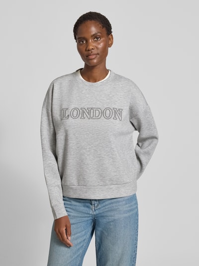 Vila Sweatshirt mit Rundhalsausschnitt Modell 'REFLECT' Hellgrau 4