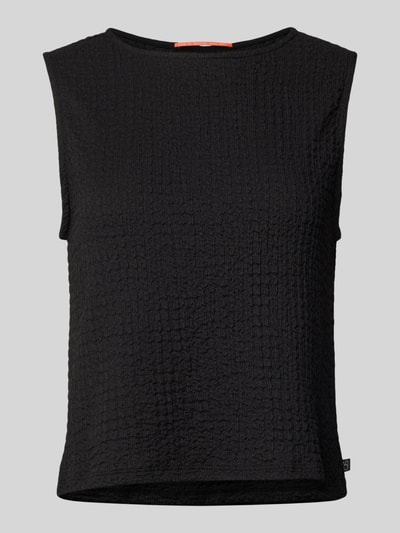 QS Crop Top mit Strukturmuster Black 2