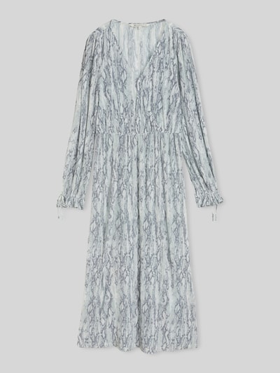 Tom Tailor Denim Freizeitkleid mit V-Ausschnitt Hellgrau 2