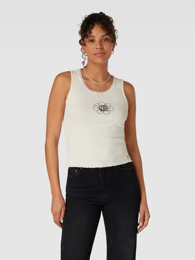 Levi's® Tank Top mit Spitzenbesatz Modell 'GRAPHIC' Weiss 4