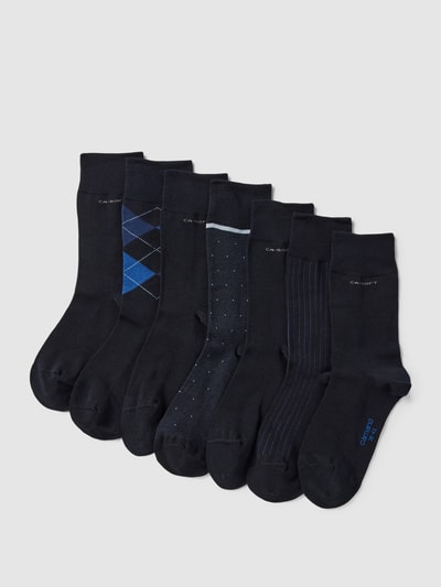 camano Socken mit Stretch-Anteil im 7er-Pack Dunkelblau 1