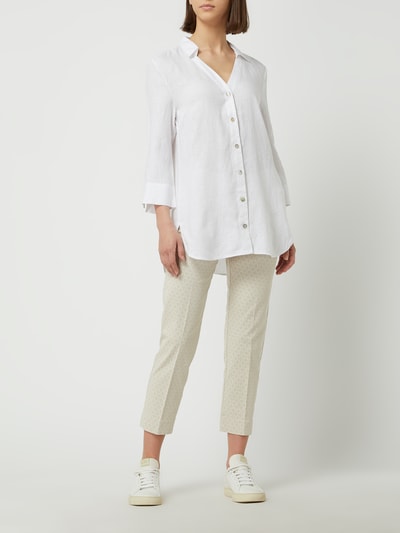 Christian Berg Woman Bluse aus Leinen Weiss 1