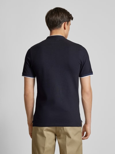 Jack & Jones Poloshirt met labelstitching, model 'PAULOS' Marineblauw - 5
