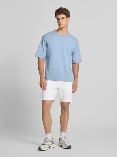 ONLY & SONS Regular Fit Shorts aus Baumwoll-Leinen-Mix Modell 'LINUS' Weiss 1