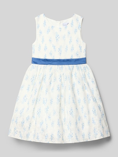 Productfoto, Regular Fit Kleid mit floralem Allover-Print van Happy Girls, katoenmix, a-lijn, mouwloos, bloemenprint, sierstrik, ronde hals, ritssluiting, ruglengte bij maat 116: 65 cm