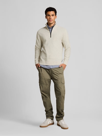 Tom Tailor Denim Regular Fit Pullover aus reiner Baumwolle Offwhite 1