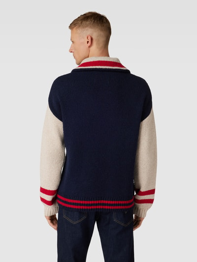 Gant Strickpullover mit Stehkragen Modell 'LETTERMAN' Marine 5