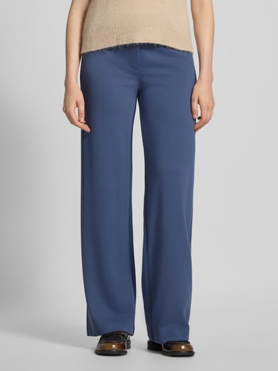 FREE/QUENT Straight leg stoffen broek met paspelzakken, model 'Nanni' Blauw - 4