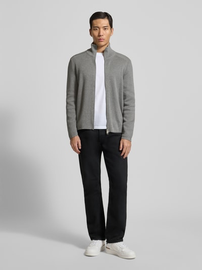 Marc O'Polo Regular fit gebreid jack van puur katoen Donkergrijs - 1