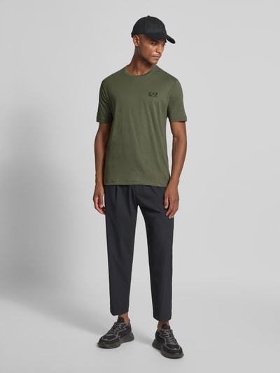 EA7 Emporio Armani T-shirt met labelprint Leem - 1