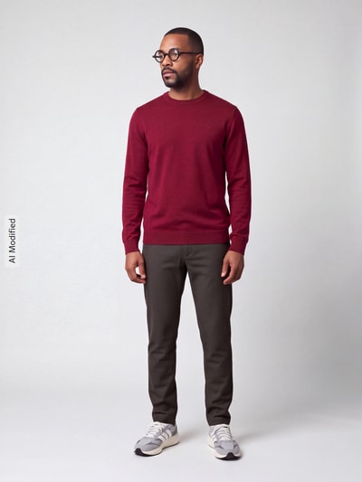 Tom Tailor Pullover aus reiner Baumwolle Rot 1