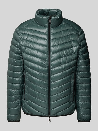 Tom Tailor Regular fit gewatteerd jack met mesh details Rietgroen - 2
