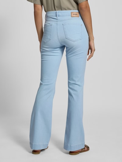 Angels Flared jeans met strookzakken, model 'Leni' Lichtblauw - 5