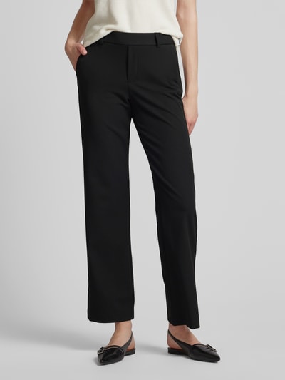 Vero Moda Straight leg stoffen broek met elastische band, model 'MAYA' Zwart - 4