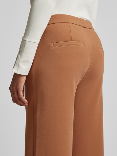 Raffaello Rossi Wide fit stoffen broek met elastische band Camel - 3