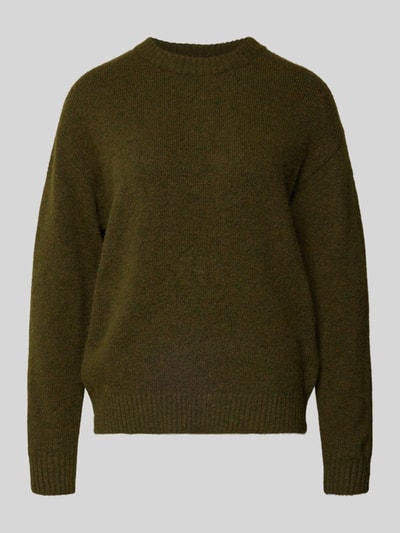 FREE/QUENT Strickpullover mit Rundhalsausschnitt Modell 'Novala' Khaki 2