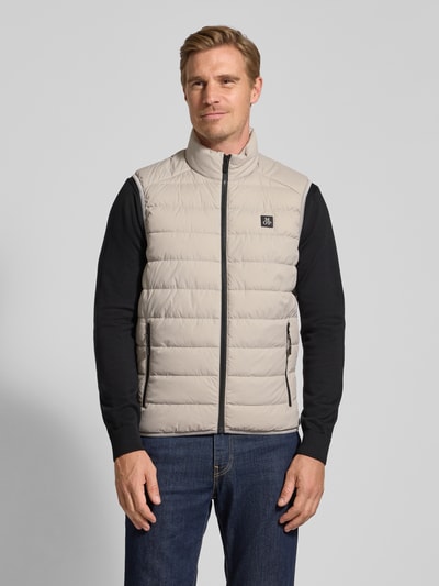 Marc O'Polo Regular Fit Steppweste aus wasserabweisendem Material Hellgrau 4