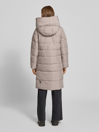 khujo Regular fit gewatteerde lange jas met gevoerde opstaande kraag, model Jilia' Beige - 5