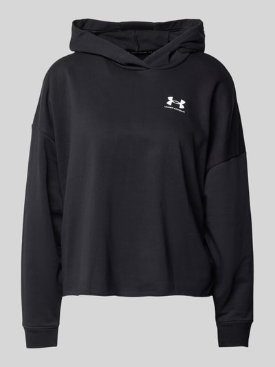 Under Armour Oversized Hoodie mit Label-Print Modell 'Rival Terry' Black 1