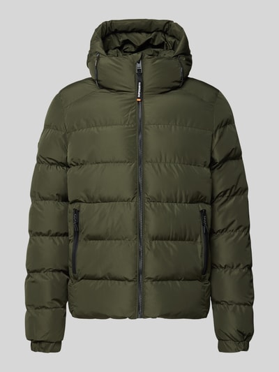 Superdry Steppjacke mit Kapuze und seitlichen Reißverschlusstaschen Khaki 2