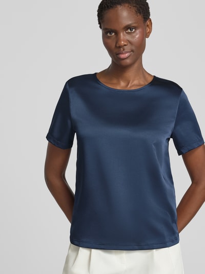 Weekend Max Mara t-shirt o kroju regular fit z satyny model 'GILBERT' Ciemnoniebieski 3