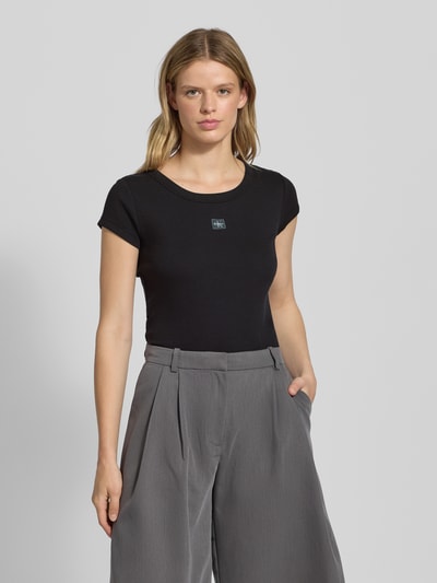 Calvin Klein Jeans T-Shirt mit Label-Badge Black 4