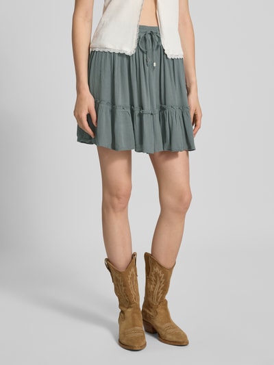 Only Ausgestellter Mini-Rock mit elastischem Bund Modell 'IBIZA' Schilf 4