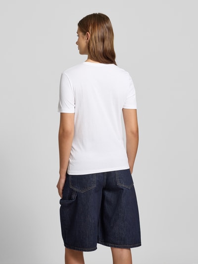 ONLY Regular Fit T-Shirt mit Ziersteinbesatz Modell 'KITA' Weiss 5