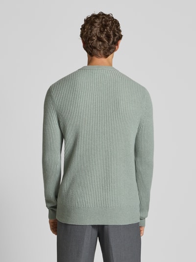 FTC-Cashmere Kaschmirpullover mit Strukturmuster Mint 5