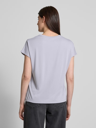 Jake*s Collection T-Shirt mit geripptem Rundhalsausschnitt Lavender 5
