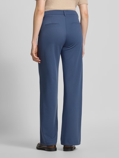 FREE/QUENT Straight leg stoffen broek met paspelzakken, model 'Nanni' Blauw - 5