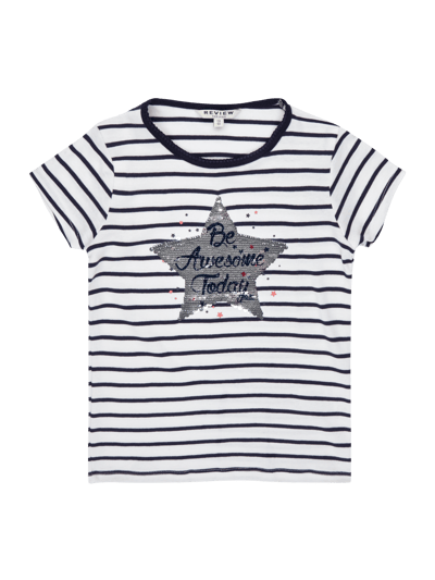 Review for Kids T-Shirt mit Stern aus Wende-Pailletten Offwhite 1