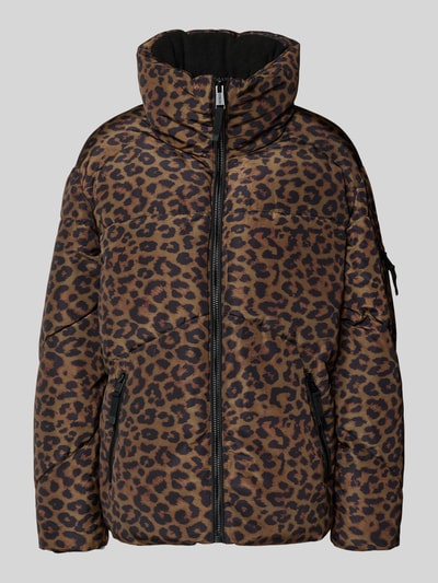 GUESS Gewatteerd jack met opstaande kraag, model 'MARTINA' Donkerbruin - 2