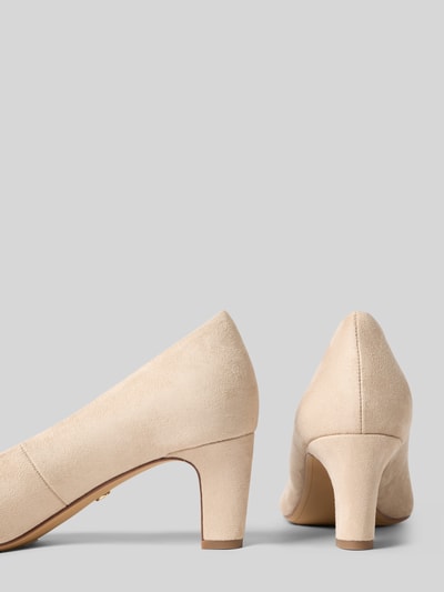 Tamaris Pumps met kegelvormige hak Zand - 2
