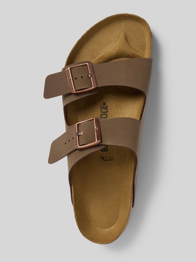 Birkenstock Slides mit Dornschließe Modell 'Arizona' Mittelbraun 3