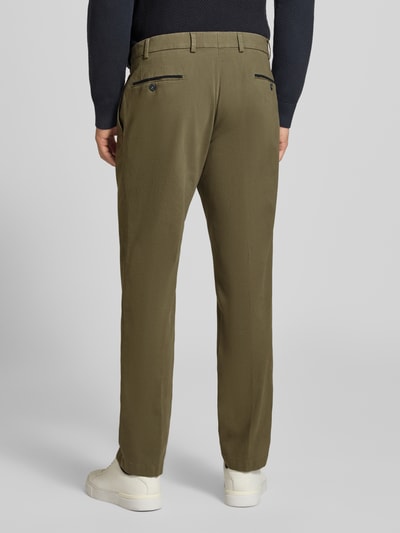 Hiltl Regular Fit Chino aus Baumwoll-Mix Modell 'PEAKER' Oliv 5