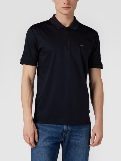 BOSS Poloshirt mit Label-Applikation Marine 4