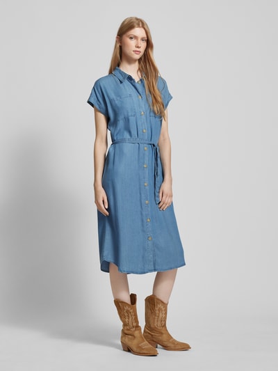 Only Sukienka jeansowa z nakładanymi kieszeniami na piersi model ‘PEMA HANNOVER’ Jeansowy niebieski 1
