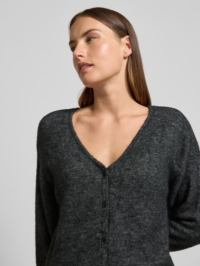 MSCH Copenhagen Regular Fit Strickjacke mit Alpaka-Anteil Modell 'Milania Hope' Anthrazit 3