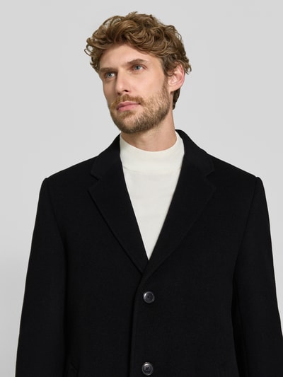 BOSS Slim Fit Funktionsmantel aus Woll-Mix Modell 'HYDE' Black 3