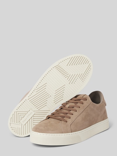 Marc O'Polo Low Top Sneaker aus weichem Veloursleder Taupe 4