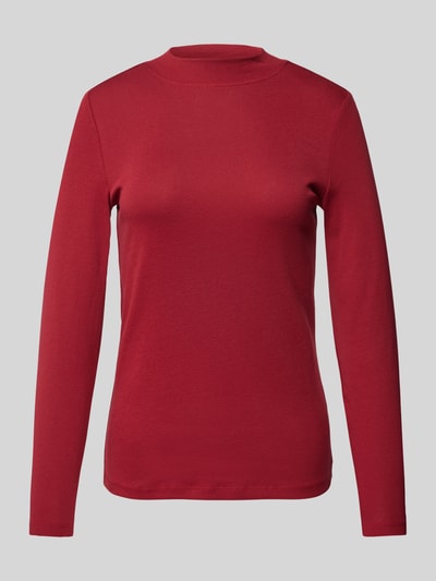 Christian Berg Woman Regular Fit Langarmshirt aus reiner Baumwolle mit Turtleneck Bordeaux 2